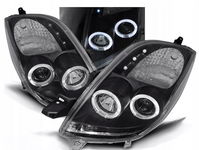 Nowe Reflektory Toyota Yaris 2006-2009, Czarne, Ringi, Soczewki, GRATIS H1