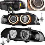 LAMPY REFLEKTORY DO BMW E39 OD 1995 DO 2003  DEPO ŻARÓWKI GRATIS H7 NOWE