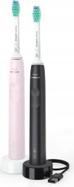 Szczoteczka soniczna Philips Sonicare 3100 HX3675/15 2 szt czarna i różowa