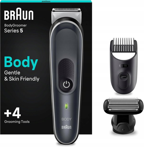 Maszynka do strzyżenia Braun Bodygroomer 5 +2 nasadki + etui podróżne