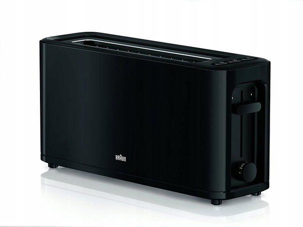 Braun HT 3110 BK Toster Długa Szczelina Ruszt na Bułki 1000W