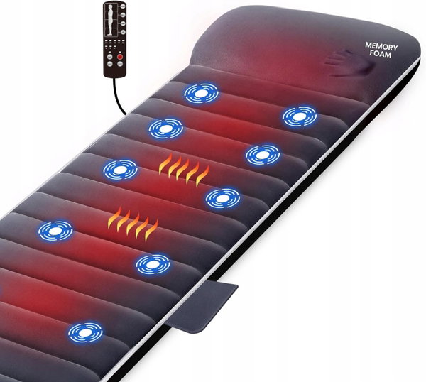 Mata do Masażu Snailax SL-363M Memory Foam Grzanie Pleców Wibracje Masażer
