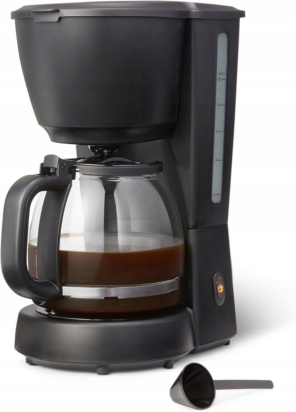 Przelewowy Ekspres do Kawy Amazon Basics 1,25L 1000W Czarny