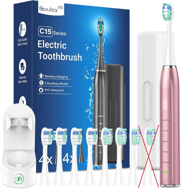 Szczoteczka Elektryczna COULAX C15 Soniczna 5 Trybów Smart Timer