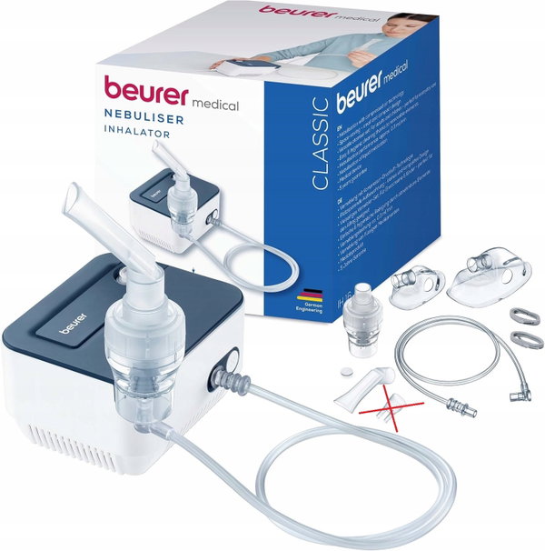 Beurer IH 16 Inhalator Technologia Sprężonego Powietrza Skuteczna Inhalacja