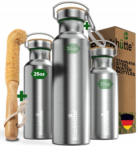 Blockhütte Oryginalna Butelka Sportowa 750ml- Idealna na Trening i Wędrówki