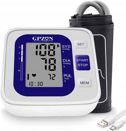 Ciśnieniomierz GPZON Monitor Ciśnienia Krwi z Dużym Wyświetlaczem LCD