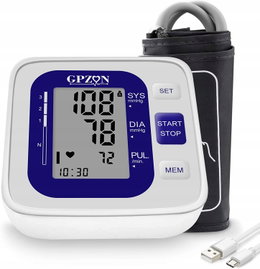 Ciśnieniomierz GPZON Monitor Ciśnienia Krwi z Dużym Wyświetlaczem LCD