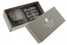 Amore szklanka do whisky i podstawka, "Best Man" prezent Best Friend