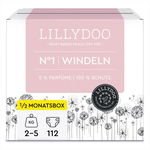 LILLYDOO Pieluszki 1 (2-5 kg) - Maksymalny Komfort dla Noworodków, 112 szt.