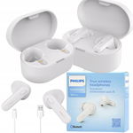 PHILIPS SŁUCHAWKI BEZPRZEWODOWE PHILIPS BLUETOOTH TAT1138WT BIAŁE DOUSZNE