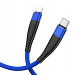 SZYBKI KABEL WZMACNIANY TYP-C DO TYP-C USB-C MOCNY NYLONOWY QC 3.0 DŁUGI 2M