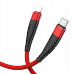 SZYBKI KABEL WZMACNIANY TYP-C DO TYP-C USB-C MOCNY NYLONOWY QC 3.0 DŁUGI 2M