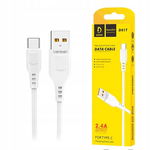KABEL PRZEWÓD USB TYP C DO ŁADOWARKI DANYCH 1M SZYBKIE ŁADOWANIE QC BIAŁY