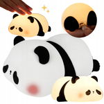 DZIECIĘCA LAMPKA NOCNA PANDA LEŻĄCA SILIKONOWA AKUMULATOR LED DOTYKOWA