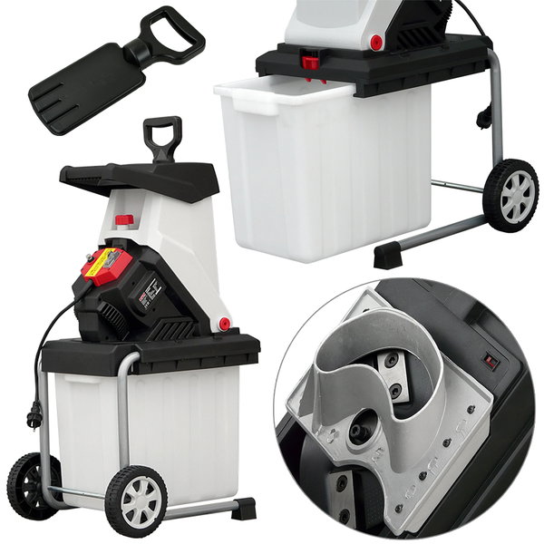 ROZDRABNIACZ DO GAŁĘZI NAC SHE 250B-BOX-G 2500 W NOŻOWY + WYSUWANY POJEMNIK