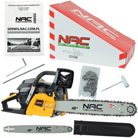 PIŁA SPALINOWA NAC CS 1560 MOC 2.85 KM PROWADNICA 45 CM MOCNA 51.7 CC