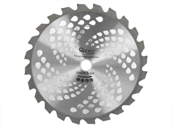 TARCZA TNĄCA DO KOSY SPALINOWEJ 255x25,4 MM 24 ZĘBY TNĄCE G78180 WIDIOWA