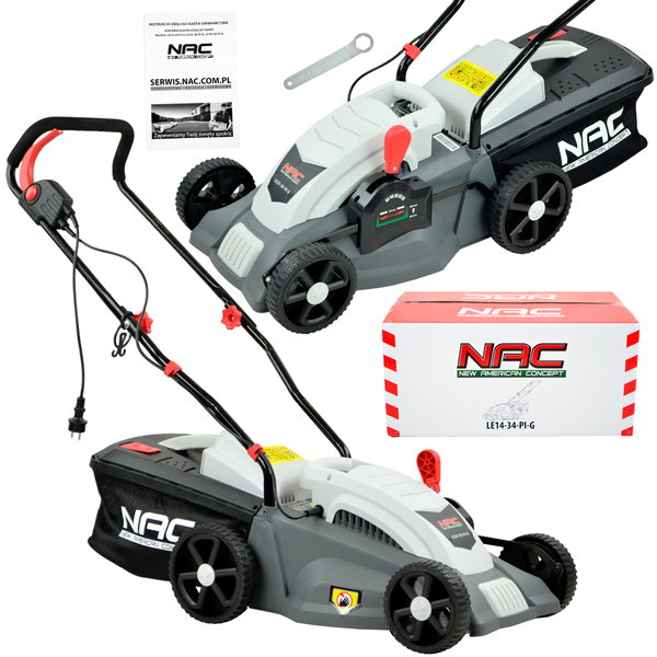 KOSIARKA ELEKTRYCZNA NAC LE 14-34-PI-G 34 CM 1400 W INDUKCJA MULCZOWANIE