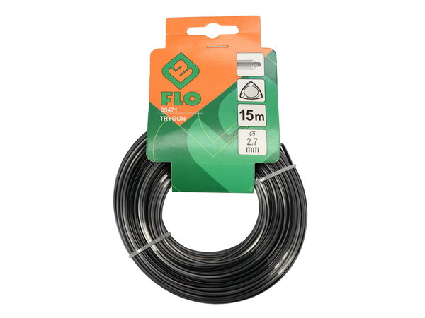 ŻYŁKA TNĄCA DO KOS I PODKASZAREK 2,7 MM 15 MB FLO 89471 TRÓJKĄT Z RDZENIEM