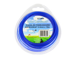 ŻYŁKA TNĄCA DO KOS I PODKASZAREK 2,4 MM 10 MB JG G73985 SZEŚCIOKĄT
