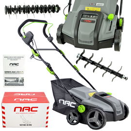 WERTYKULATOR AERATOR NAC SCE180-38-W2 1800 W 2 WAŁKI SZER. 38 CM 2 FUNKCJE