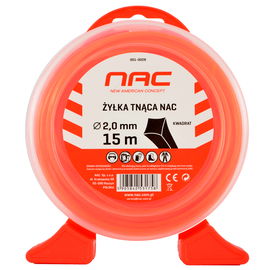 ŻYŁKA TNĄCA NAC DO KOS I PODKASZAREK ŚREDNICA 2,0 MM DŁUGOŚĆ 15 MB KWADRAT