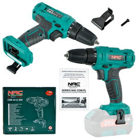 WIERTARKO-WKRĘTARKA AKUMULATOROWA NAC 20 V 2 BIEGI BODY AKUMULTISYSTEM 20 V