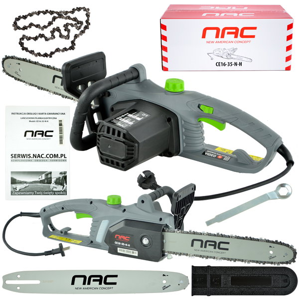 PIŁA ELEKTRYCZNA PILARKA ŁAŃCUCHOWA NAC CE16-35-N-H 1600 W PROWADNICA 35 CM