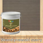 LAKIEROBEJCA DO DREWNA 3W1 SKANDYNAWSKI SZARY LAZURA satyna 2,5L silikon