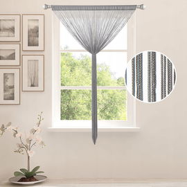 Zasłona Sznurkowa 90x200 MIULEE Ochrona Przed Owadami Szara