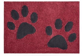 Wycieraczka Dla Psa 80x120 Antypoślizgowa Chłonna Pranie Czerwone Łapy