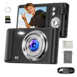 APARAT CYFROWY ZAZYZIA DC05 4K 48MP ZOOM 16X AUTOFOKUS KARTA 32GB CZARNY