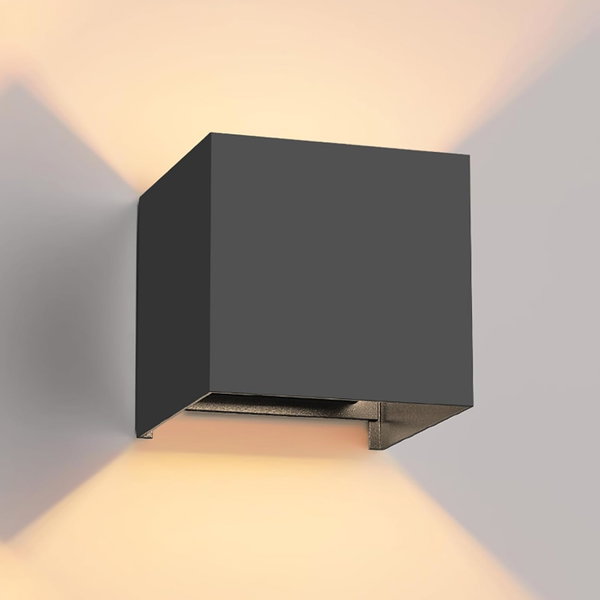 KINKIET LED VATATO 1003-1 CZARNY REGULOWANY IP54 12W 3000K