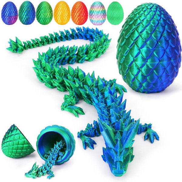 FIGURKA SMOK W JAJKU DRUK 3D MERRWON 1105656.01 RUCHOMY SENSORYCZNY