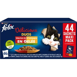 Karma mokra Felix Fantastic wiejskie smaki w galaretce 44x85g