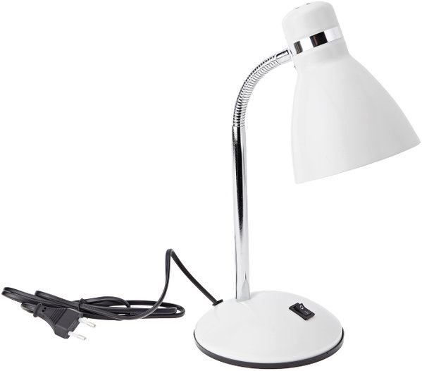 Lampa stołowa ALLISON Srebrna E27 z włącznikiem w podstawie