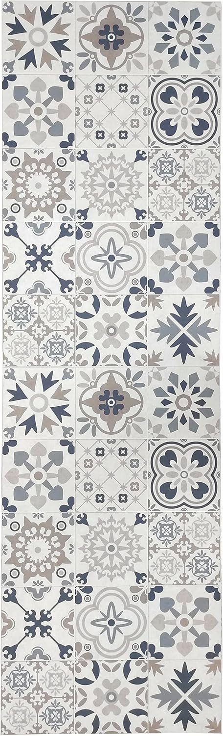 DYWAN WINYLOWY 60X260 CM BEŻOWY ANTYPOŚLIZGOWY WODOODPORNY PVC