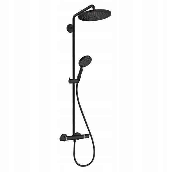 HANSGROHE ZESTAW PRYSZNICOWY NATYNKOWY 26891670 280 MM CZARNY MAT