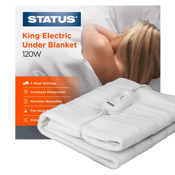 KOC ELEKTRYCZNY STATUS KEB-90W1PKB 75W 150X140 BIAŁY 3 USTAWIENIA