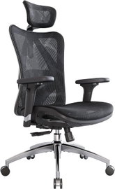 KRZESŁO BIUROWE ERGONOMICZNE SIHOO CZARNE SIATKA REGULOWANY ZAGŁÓWEK