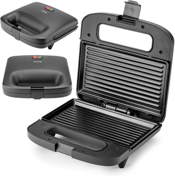 OPIEKACZ DO KANAPEK HUSLOG HUS1041 1000W CZARNY TOSTER PANINI