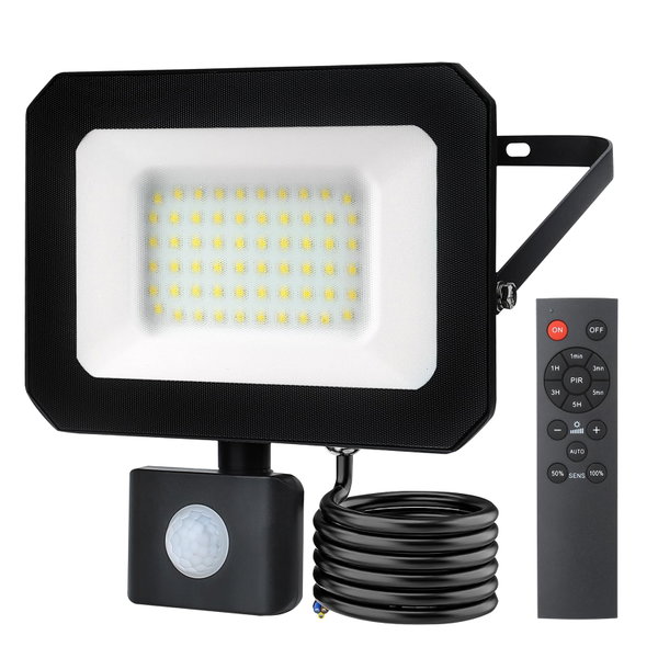 REFLEKTOR LED HLFVLITE 50W 5000LM CZUJNIK RUCHU PILOT IP65