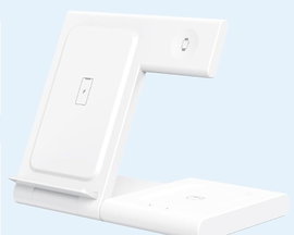 STACJA ŁADUJĄCA 3W1 WATOE B16 18W USB-C IPHONE APPLE WATCH AIRPODS BIAŁA