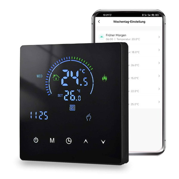 TERMOSTAT WIFI K2RH3A 230V CZARNY ELEKTRONICZNY DO OGRZEWANIA