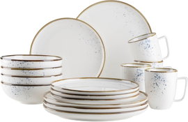 ZESTAW NACZYŃ MÄSER PINTAR 934470 16 EL. DLA 4 OSÓB PORCELANA KREMOWY