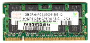 Real Foto DDR2 1GB HYNIX 2Rx8 PC2-5300S-555-12