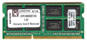 Real Foto DDR3 2GB KINGSTON KVR1066D3S7/2G , PC3-8500S