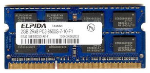 Real Foto DDR3 2GB ELPIDA 2Rx8 PC3-8500S-7-10-F1