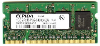 Real Foto DDR2 1GB ELPIDA 2Rx16 PC2-6400S-666